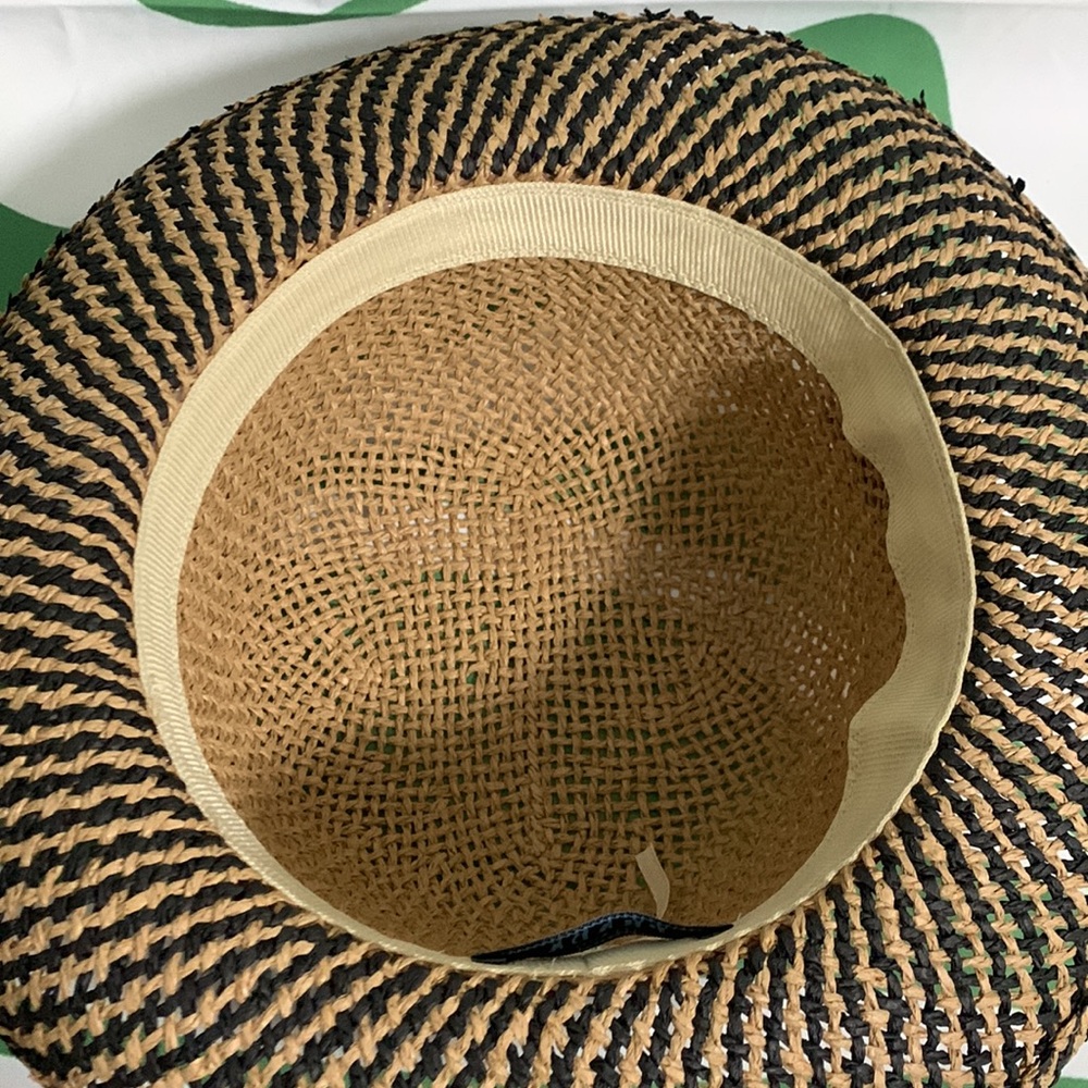 Prada Tan and Black Straw Hat - Picture 5 of 7